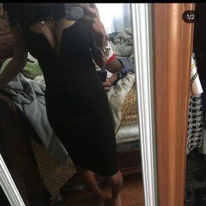 Black mini dress